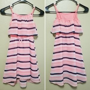 Pink Striped Nautica Dress (girls, size 5)